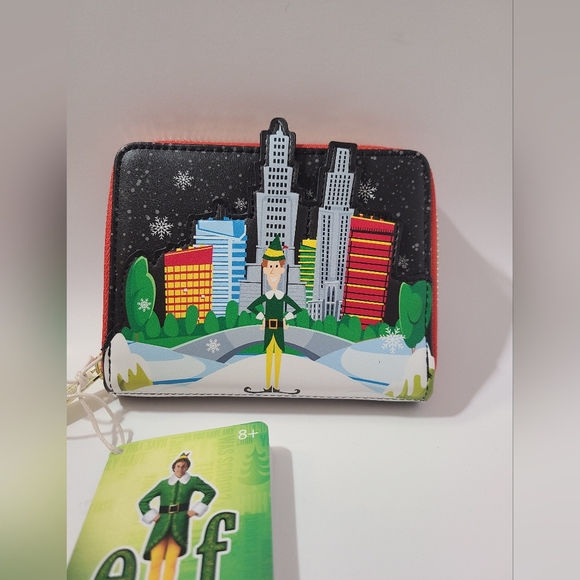 Elf Clausometer Loungefly Mini Backpack and Wallet Set - Picture 3 of 6